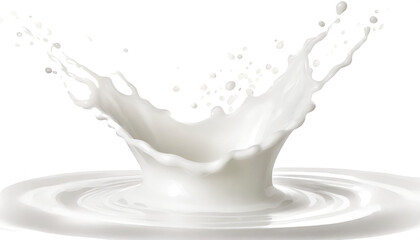 milk splash isolated on transparent background - 774991175