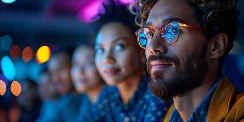 A project manager using a laptop to update task progress and collaborate with team members on a virtual screen. Concept Project Management, Virtual Collaboration, Task Progress Update