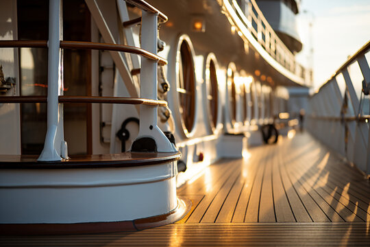 Generative AI image photo of luxury yacht worldwide cruise around world vacation beautiful day