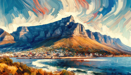 Table Mountain in Impasto. Cape Town's Canvas