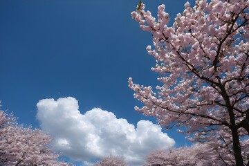 Spring, beautiful blue sky