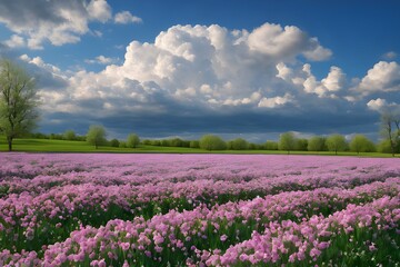 Spring, beautiful blue sky