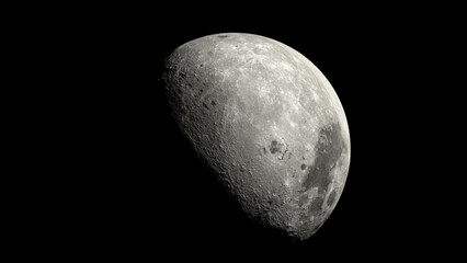 Luna en plena oscuridad de la noche © Daniel