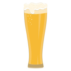 Insulated glass with a beer drink, vector illustration in cartoon style