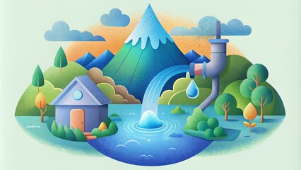 An educational program on sustainable water usage including tips for conserving water and properly managing wastewater.