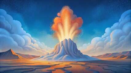 The burst of steam that erupts from the ground in a powerful display a reminder of the impressive energy harnessed at the geothermal site.