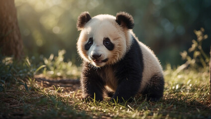 Baby panda - obrazy, fototapety, plakaty