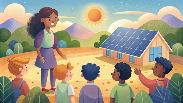 In a small suburban community a local school leads the initiative to create a solar garden teaching students about the importance of