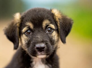 Sad puppy abandoned for adoption