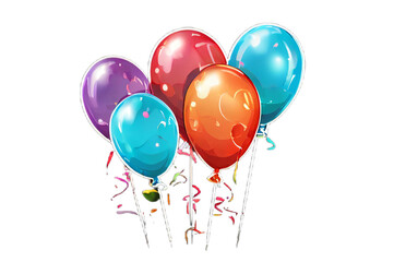 balloons isolated transparent background 