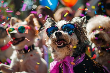 Canine Celebration, Pups in Partywear and Confetti