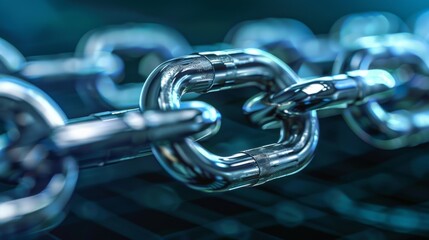 A chain and a padlock seamlessly merge into a single symbol, each link formed by lines of code. This image conveys the concept of an unbreakable bond between cyber security measures  - Powered by Adobe