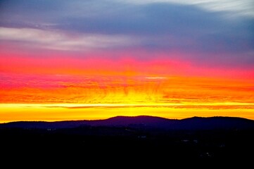 Spectacular Winter Sunrise in Umbria Italy