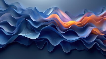 Unobtrusive header with colorful modern soft swirl waves background illustration