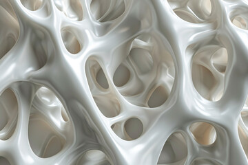 Macro view of bone structure, 3d background concept - obrazy, fototapety, plakaty