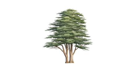Cypress Tree remove background tree, watercolor, isolated white background - obrazy, fototapety, plakaty