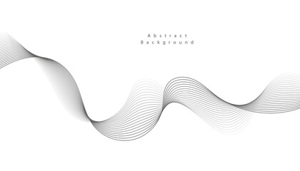 Fototapeta premium Abstract vector background with grey wavy lines