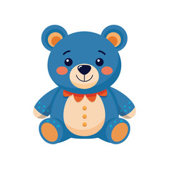 Cute teddy bear toy illustration