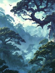 Fototapeta premium Indri,Surreal landscapes