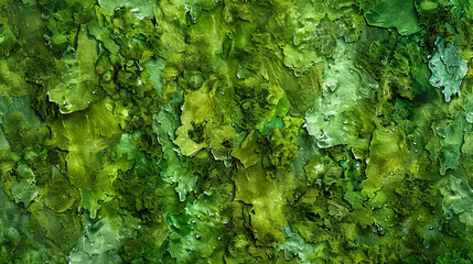 Rustic green wall texture, aged and weathered surface with natural and artistic appeal