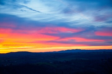 Spectacular Winter Sunrise in Umbria Italy