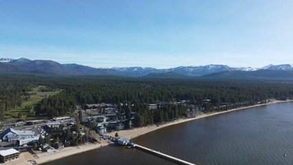 Aerial view of South Lake Tahoe, California.