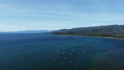 Aerial view of South Lake Tahoe, California.