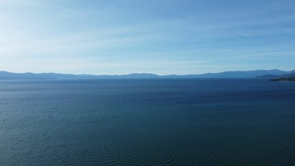 Aerial view of South Lake Tahoe, California. - obrazy, fototapety, plakaty