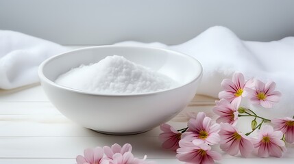 Obraz na płótnie Canvas Bath salts can help you relax and destress