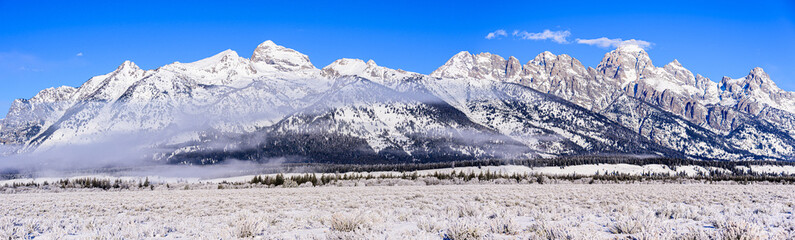 The Teton Range after a Snow Storm