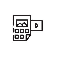 Content Document File Line Icon