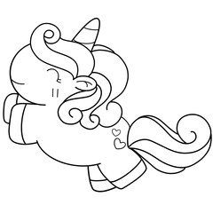 illustration of cartoon unicorn 