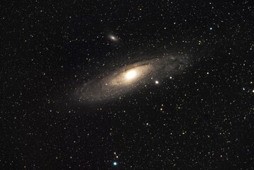 Obraz na płótnie Canvas Beautiful scene of Andromeda Galaxy with Stars space in the black sky