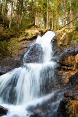 Cascading waterfall on rocks