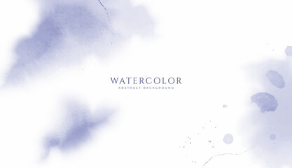 Abstract horizontal watercolor background. Neutral light blue purple colored empty space background illustration