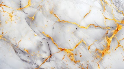 Luxurious White Marble Texture with Delicate Gold Veins for Elegant Interior Design Backgrounds