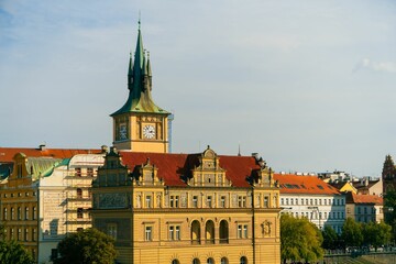 Fototapeta premium Beautiful view of the Bedrich Smetana Museum in Prague, Czechia