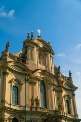 Obraz premium Beautiful view of the Saint Nicholas Chruch in Prague, Czechia