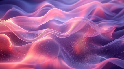 Obraz premium Abstract Purple Silk Waves with Glowing Light 
