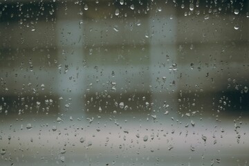 Background of window with rain dropes