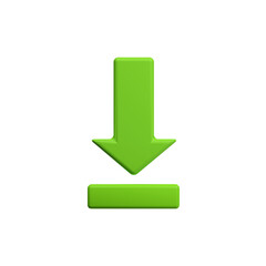 3D Arrow data download simple icon