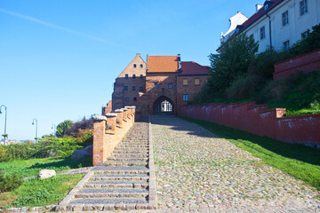 Jedyna z zachowanych średniowiecznych bram miejskich w Grudziądzu, Poland