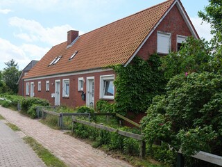 House in Baltrum island, north sea, Germany