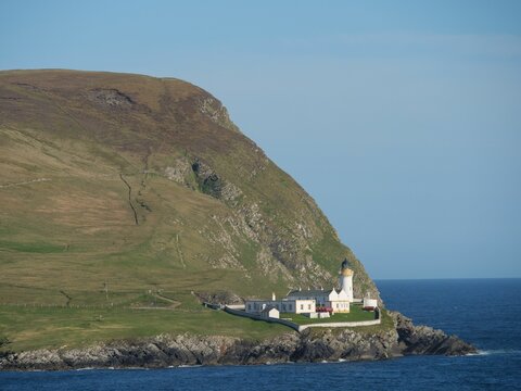 Beautiful countryside landscape in shetland, Lerwick, Scotland