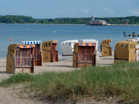 Typical coastal landscape in Eckernfoerde, Germany