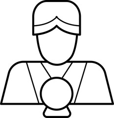 Fortune Teller Outline Icon