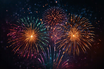 Colorful firework background for celebration