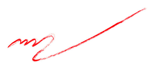 red pencil strokes isolated on transparent background