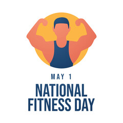 National Fitness Day design template good for celebration usage. fitness vector illustration. fitness day. vector eps 10.