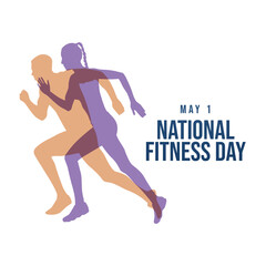National Fitness Day design template good for celebration usage. fitness vector illustration. fitness day. vector eps 10.